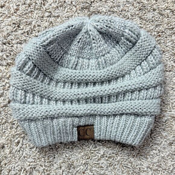 C.C Gray & Silver Beanie Hat - Picture 2 of 4